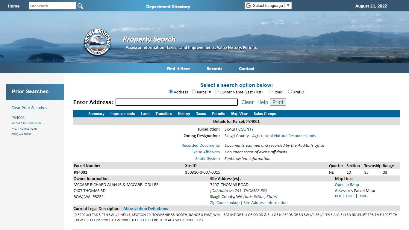 Property Search - Skagit County, Washington